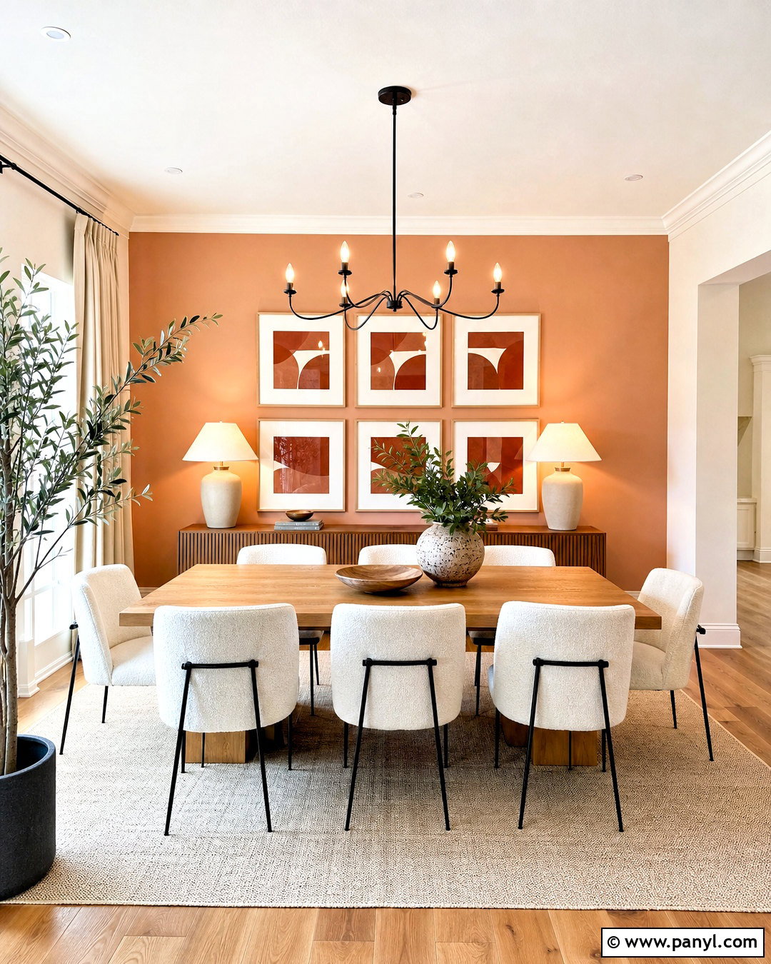 Light Peach Dining Room Accent Wall - 20 accent wall light color ideas