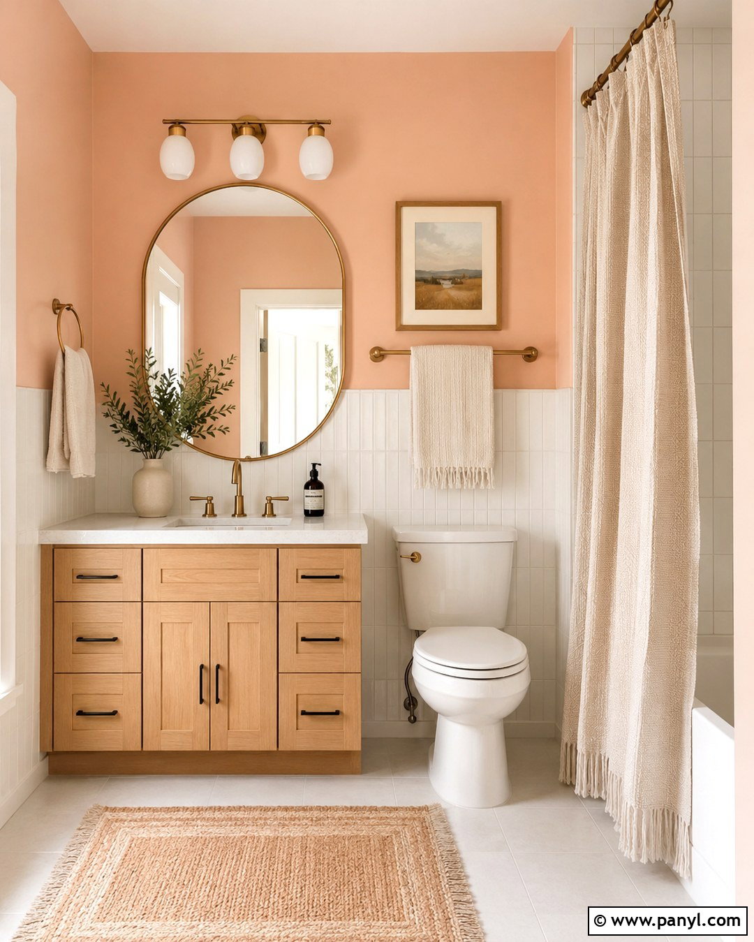 Light Peach Kitchen With White Cabinets - 20 Light Peach Wall Paint Ideas