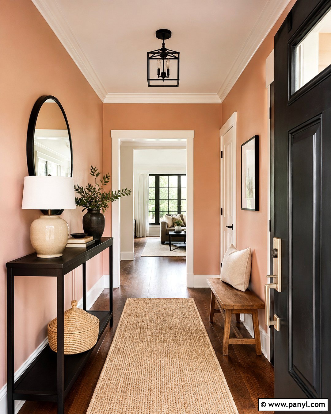 Light Peach Living Room With Cream Furniture - 20 Light Peach Wall Paint Ideas