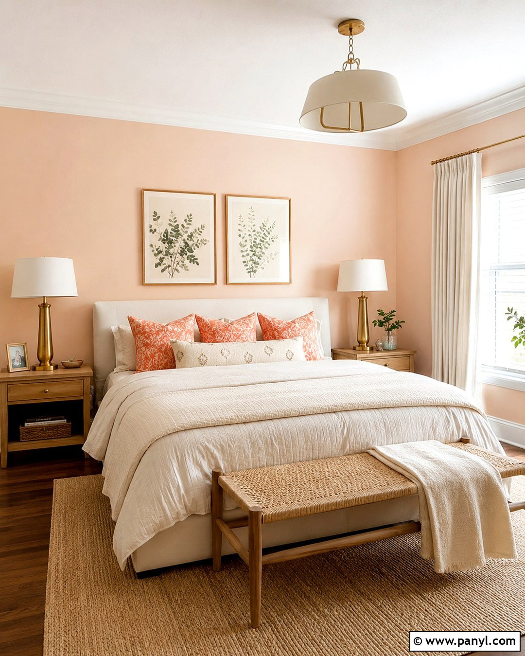 Light Peach Nursery With Natural Wood - 20 Light Peach Wall Paint Ideas