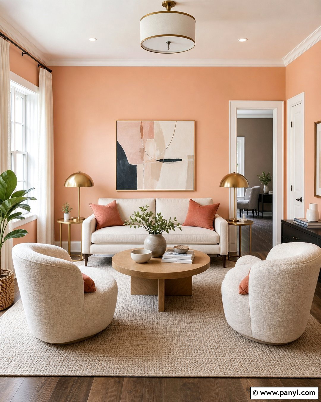 Light Peach Walls With Cream Furniture - 35 Light Peach Wall Color Ideas