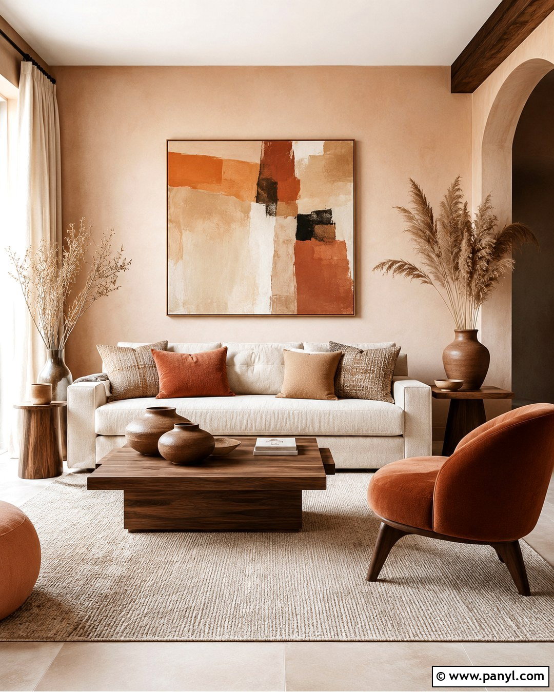 Light Peach Walls With Terracotta Decor - 20 Light Peach Wall Paint Ideas