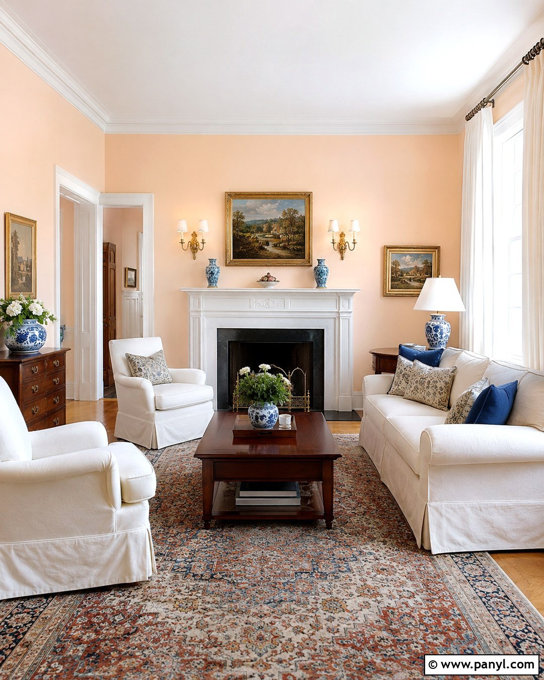 Light Peach Walls With White Trim - 20 Light Peach Walls Living Room Ideas