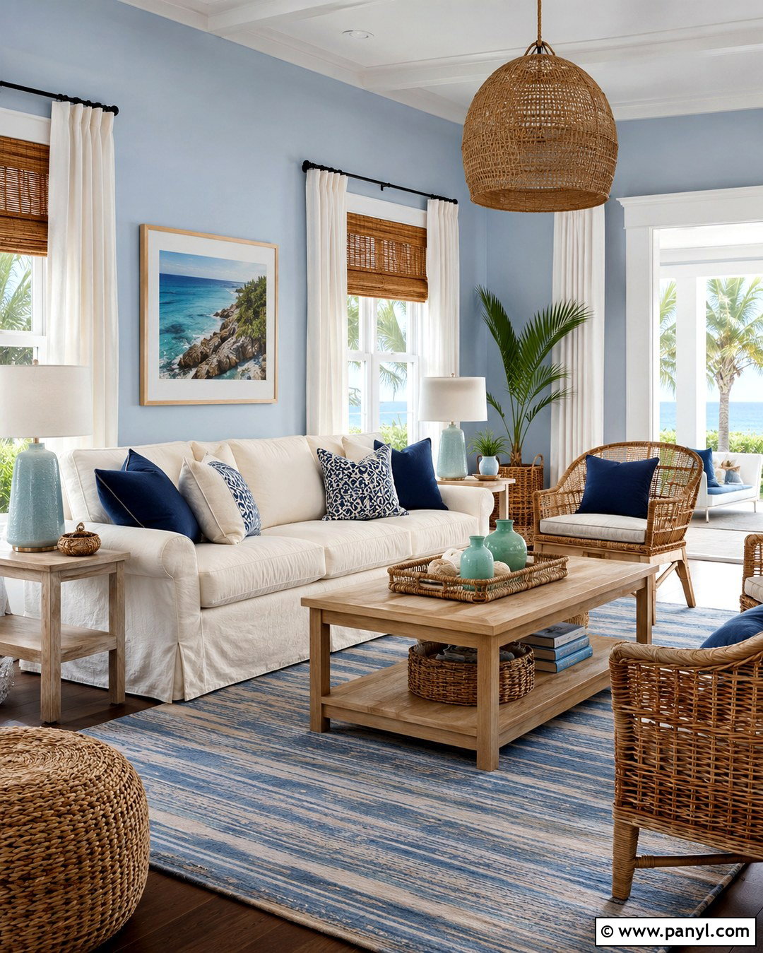 Light Periwinkle Walls With Coastal Decor - 20 light periwinkle walls