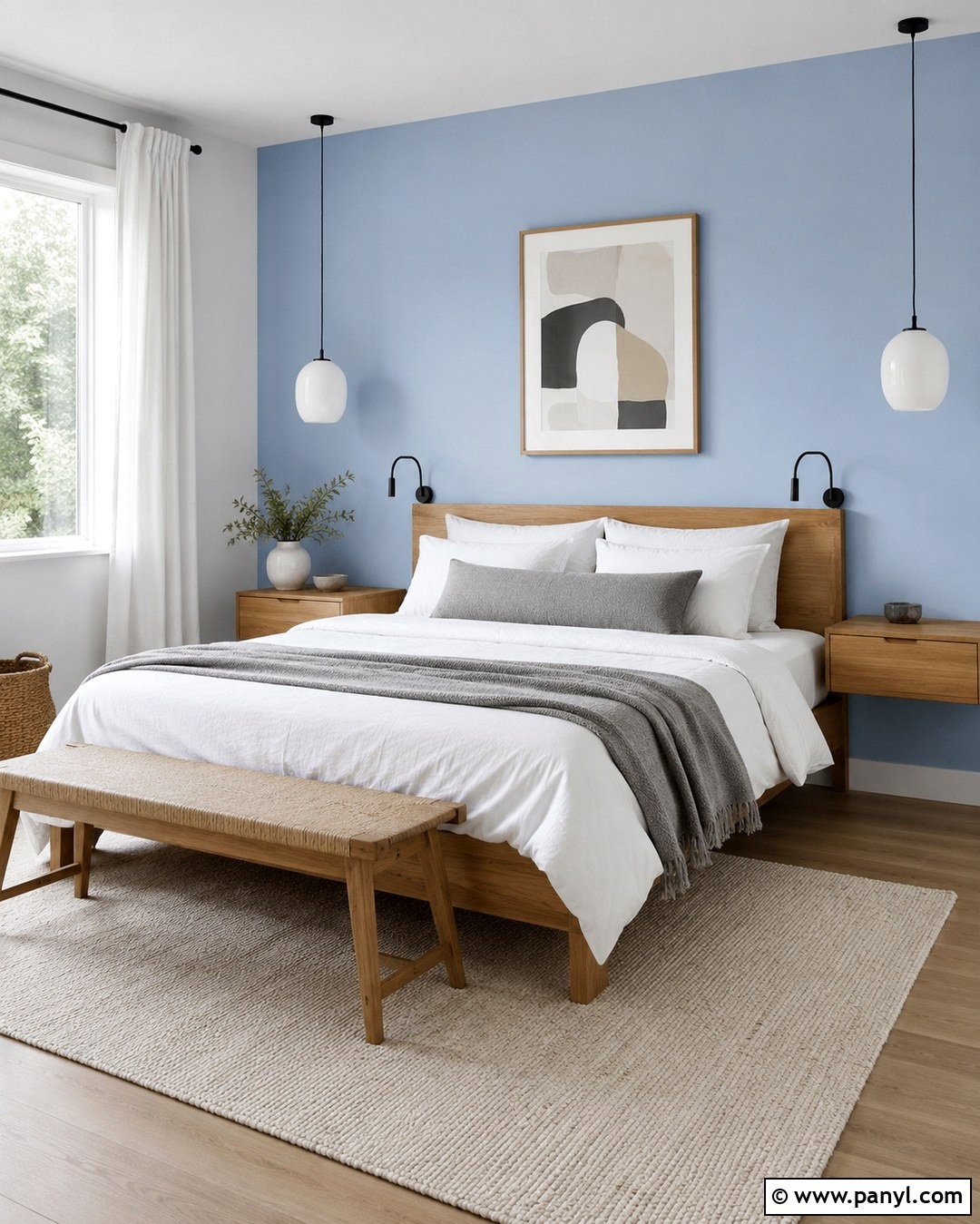 Light Periwinkle Walls With Scandinavian Decor - 20 light periwinkle walls