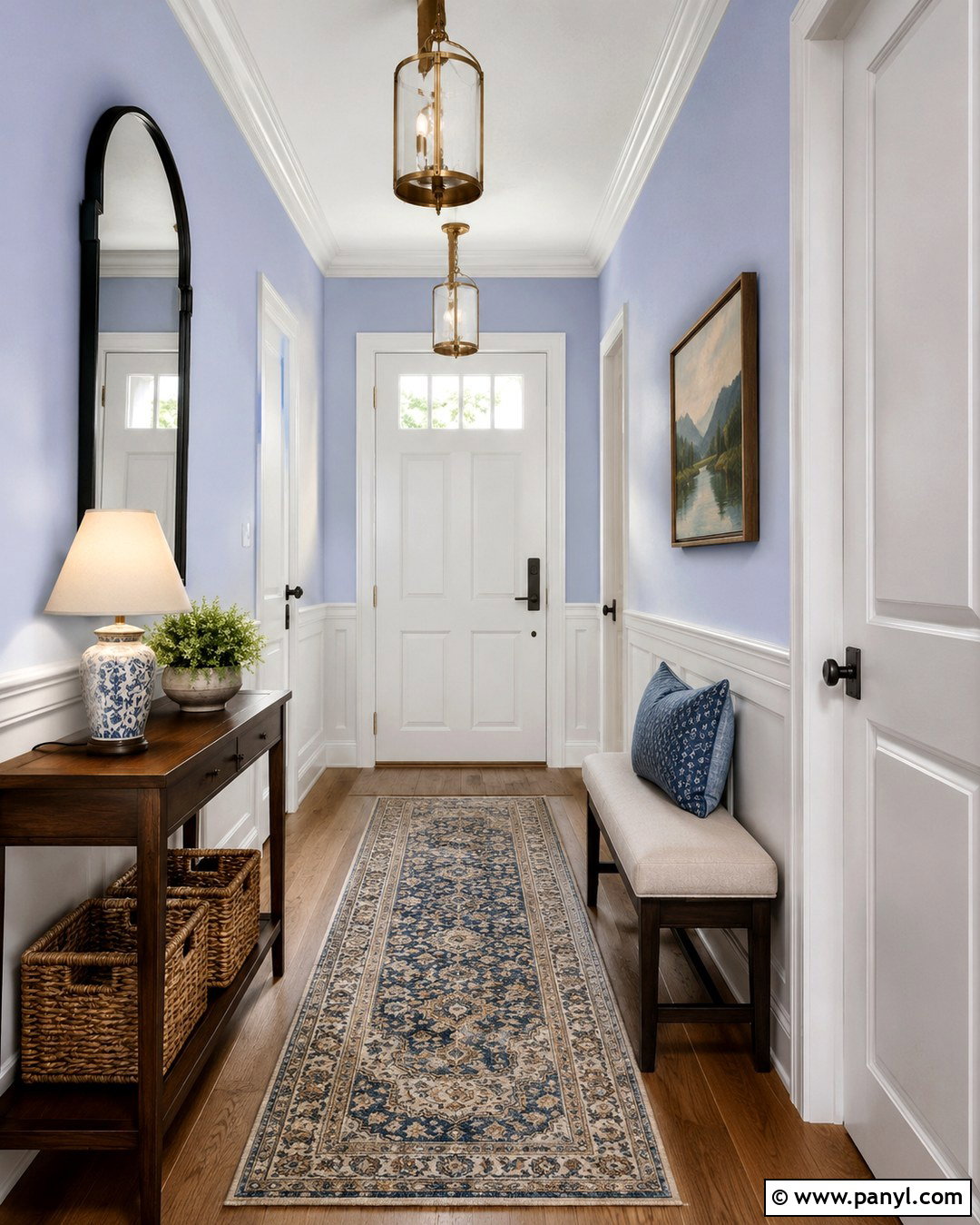 Light Periwinkle Walls With White Wainscoting - 20 light periwinkle walls