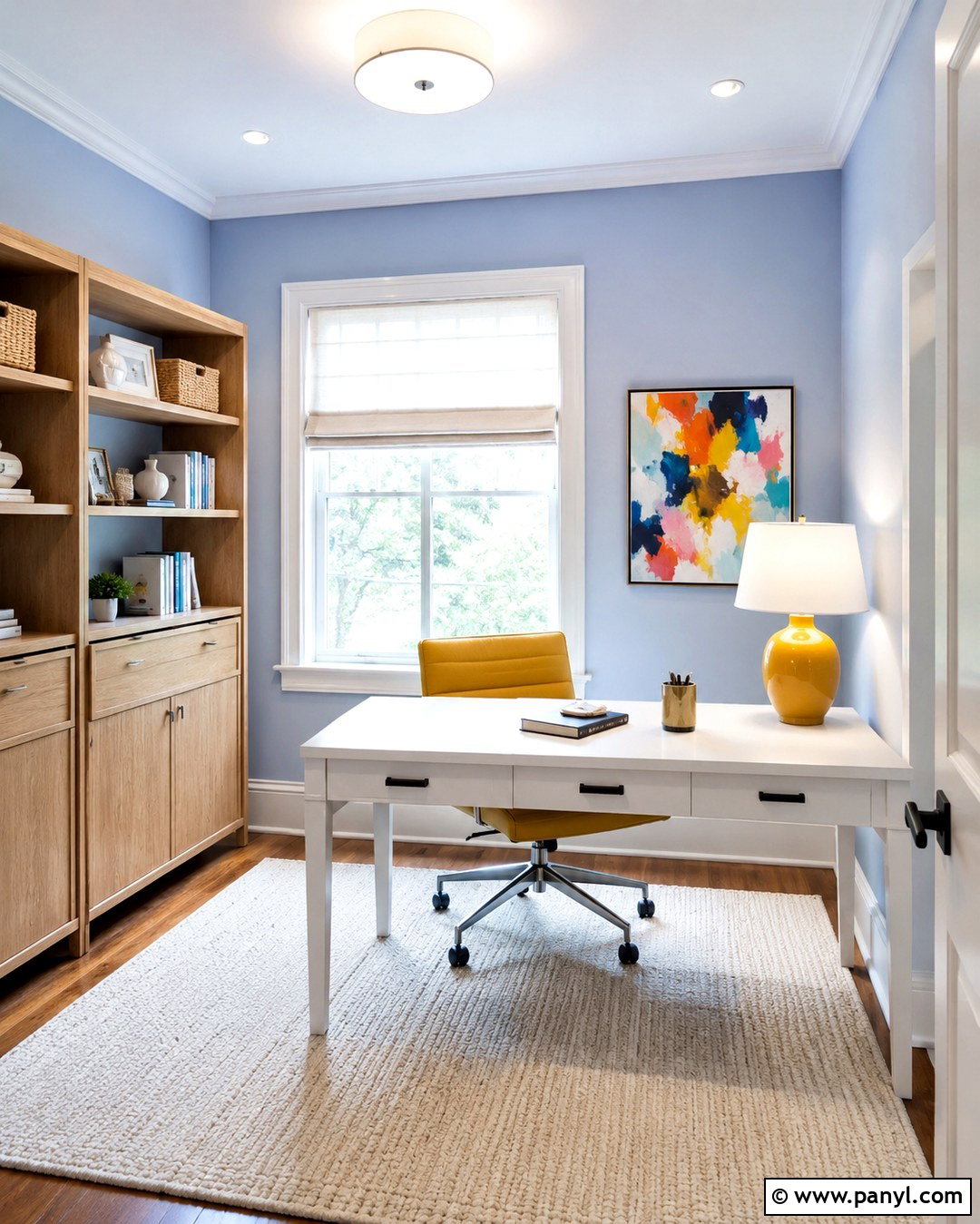 Light Periwinkle Walls With Yellow Accents - 20 light periwinkle walls
