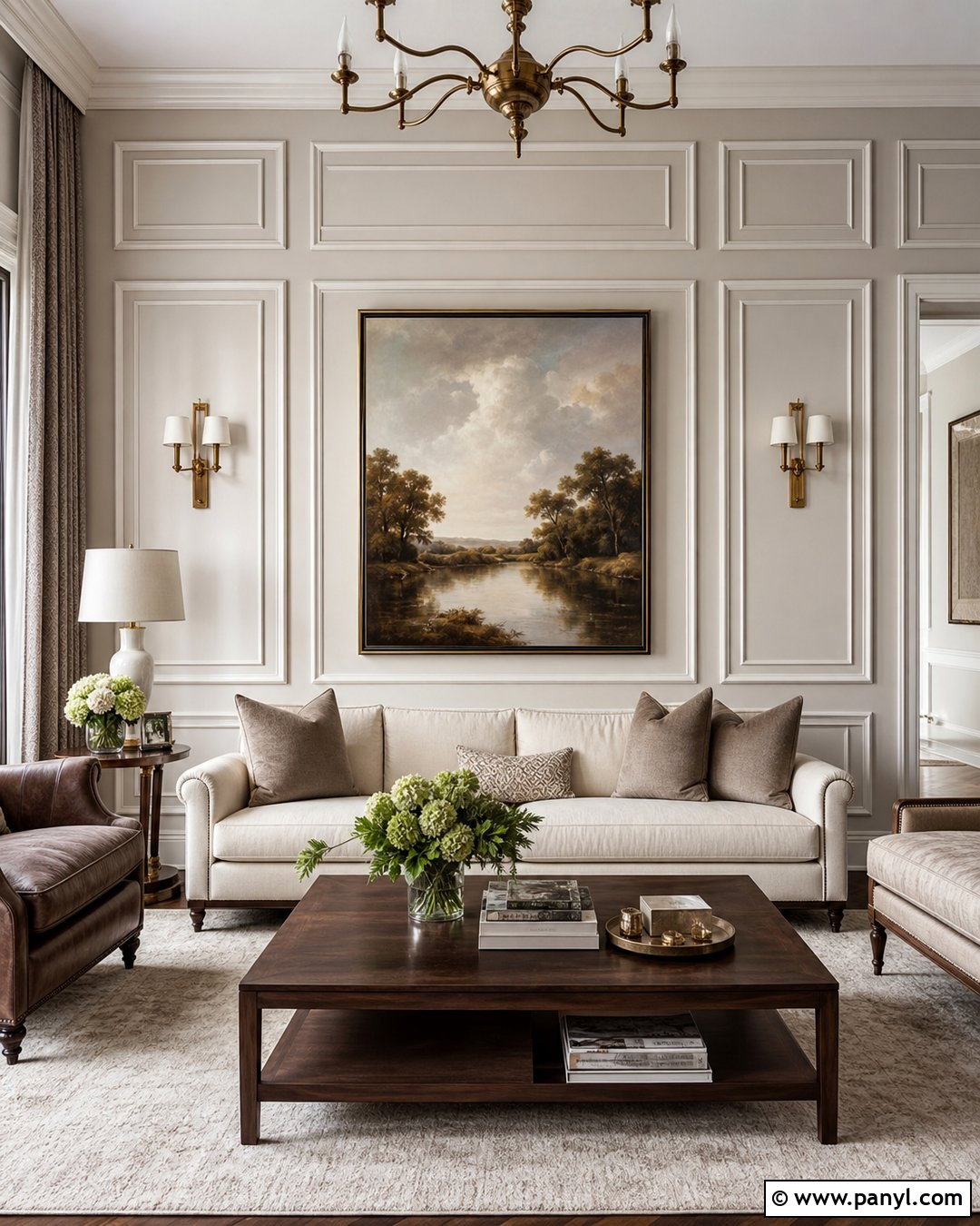 Light Picture Frame Molding Accent Wall - 25 Light Accent Wall Ideas