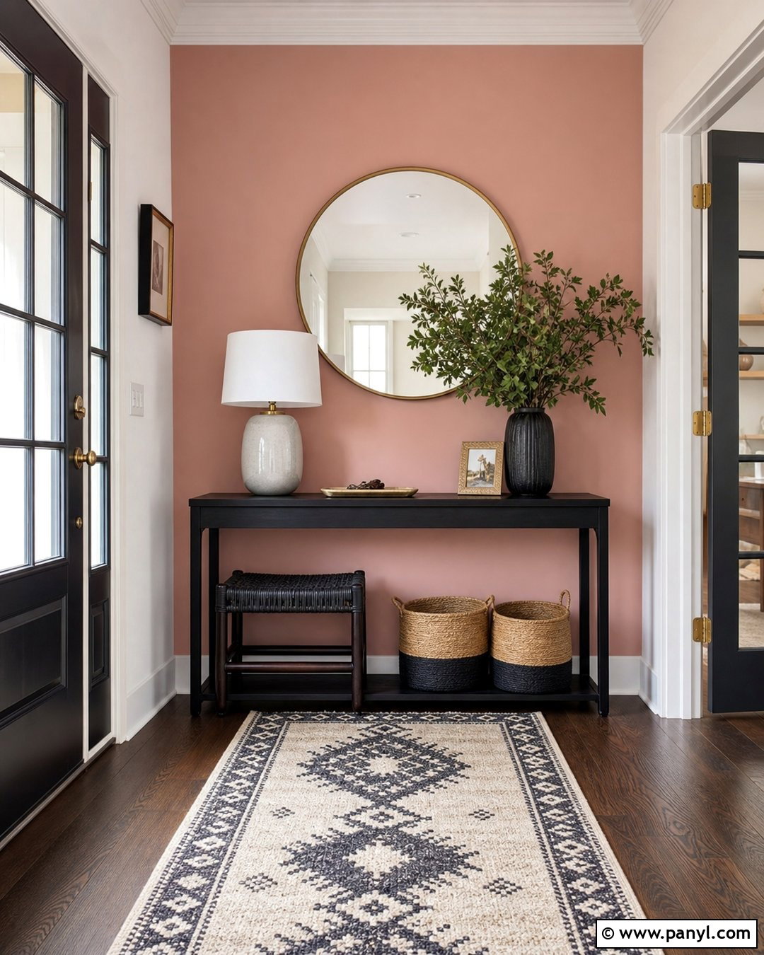 Light Pink Accent Wall Entryway - 30 Light Pink Accent Wall Ideas