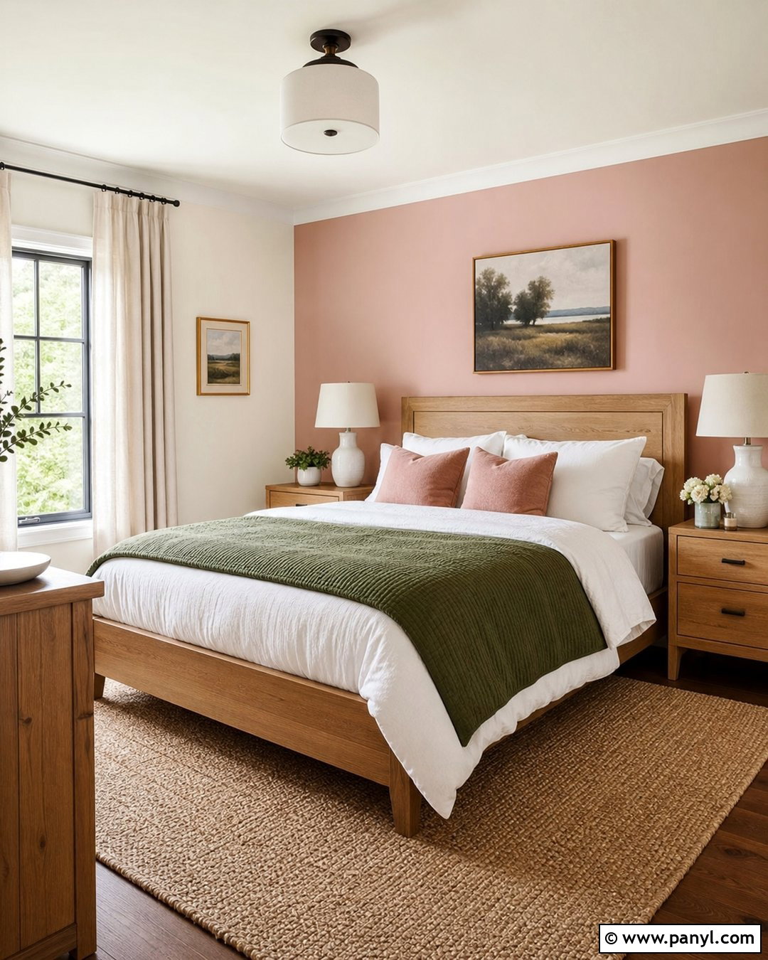 Light Pink Accent Wall Guest Bedroom - 30 Light Pink Accent Wall Ideas