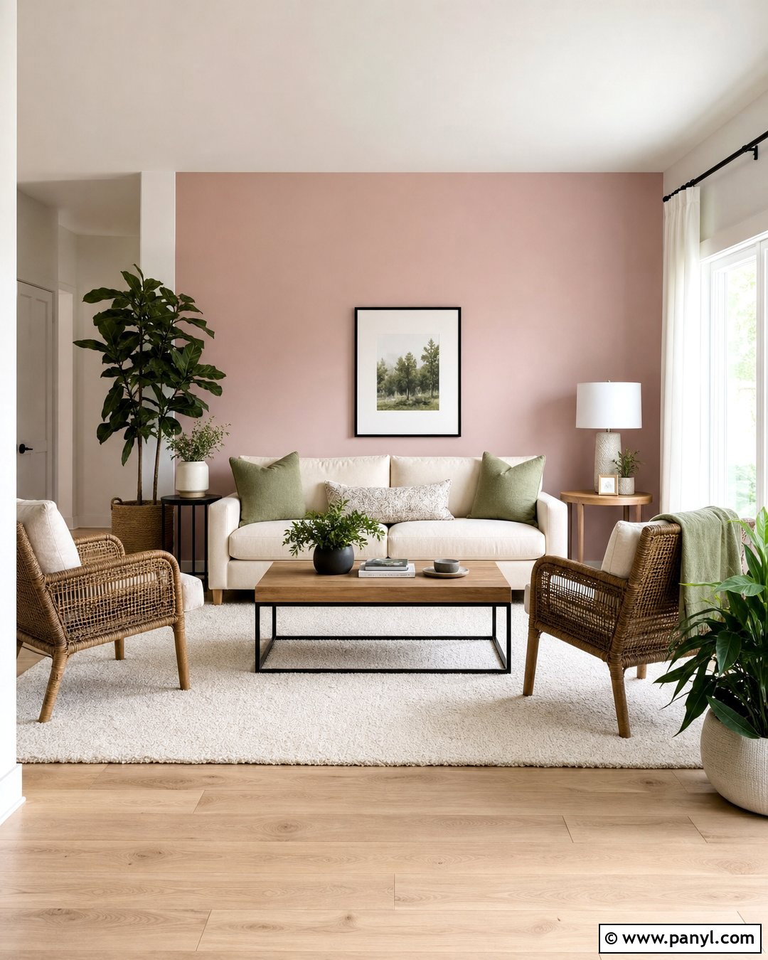 Light Pink Accent Wall Living Room - 30 Light Pink Accent Wall Ideas