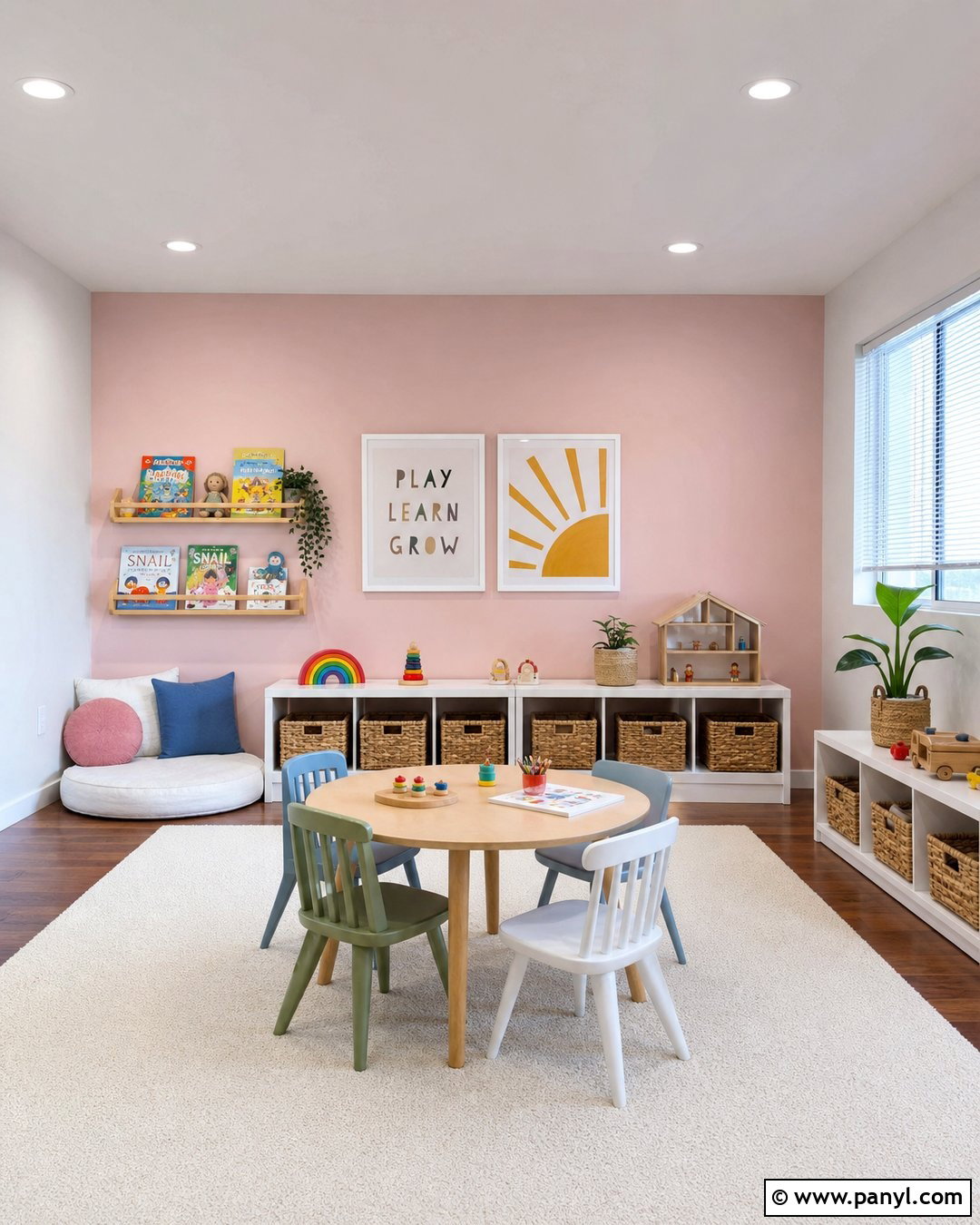 Light Pink Accent Wall Playroom - 30 Light Pink Accent Wall Ideas