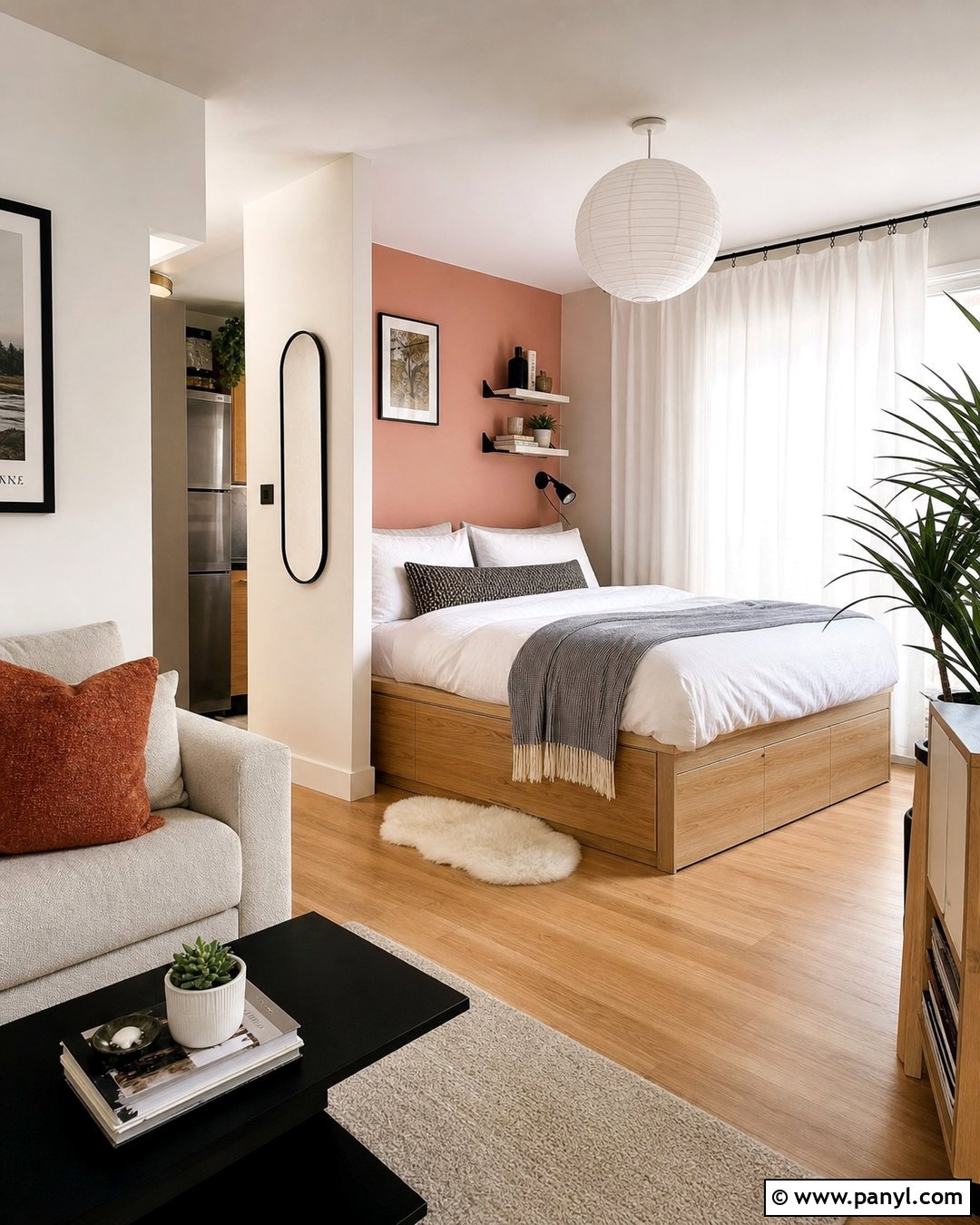 Light Pink Accent Wall Small Apartment - 30 Light Pink Accent Wall Ideas