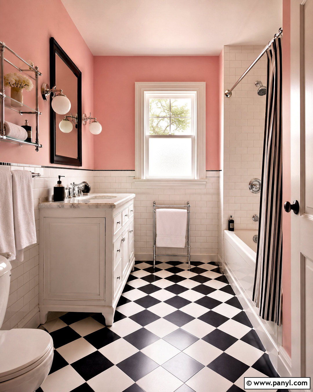 Light Pink Bathroom Walls With Checkerboard Floor - 20 light pink bathroom walls