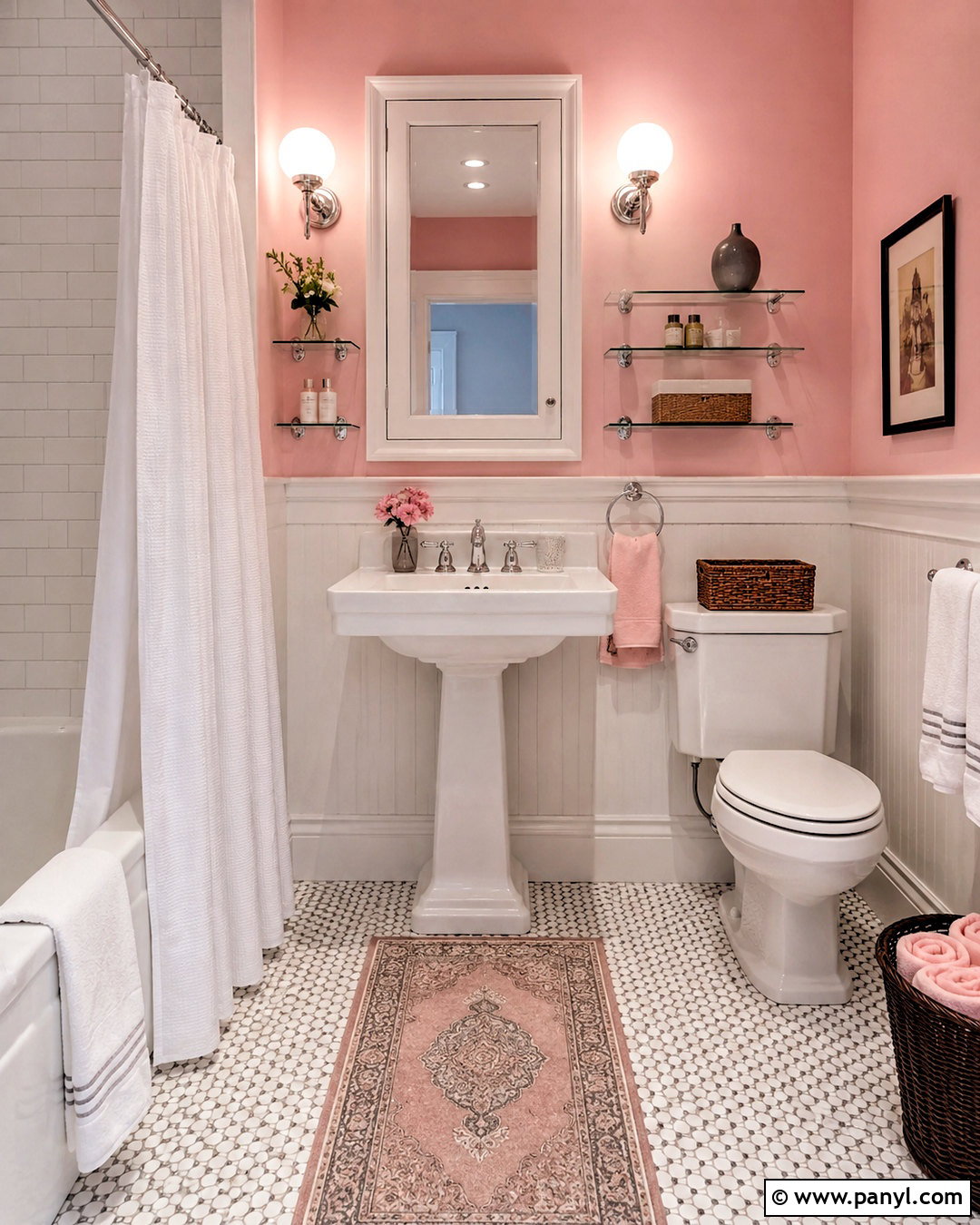 Light Pink Bathroom Walls With Pedestal Sink - 20 light pink bathroom walls