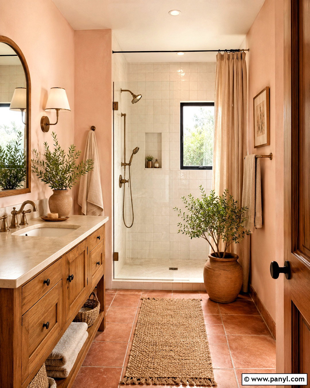 Light Pink Bathroom Walls With Terracotta Floor - 20 light pink bathroom walls