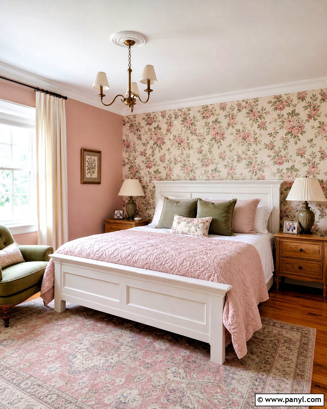 Light Pink Bedroom Walls With Floral Wallpaper - 20 light pink bedroom walls