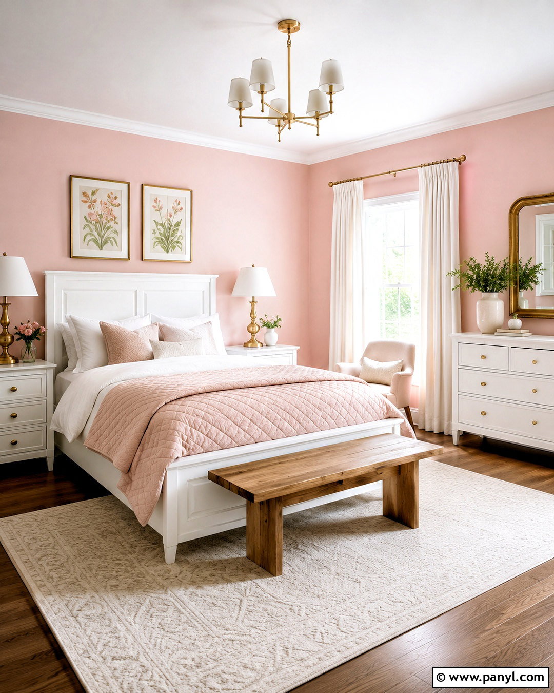 Light Pink Bedroom With White Furniture - 20 light pink room ideas