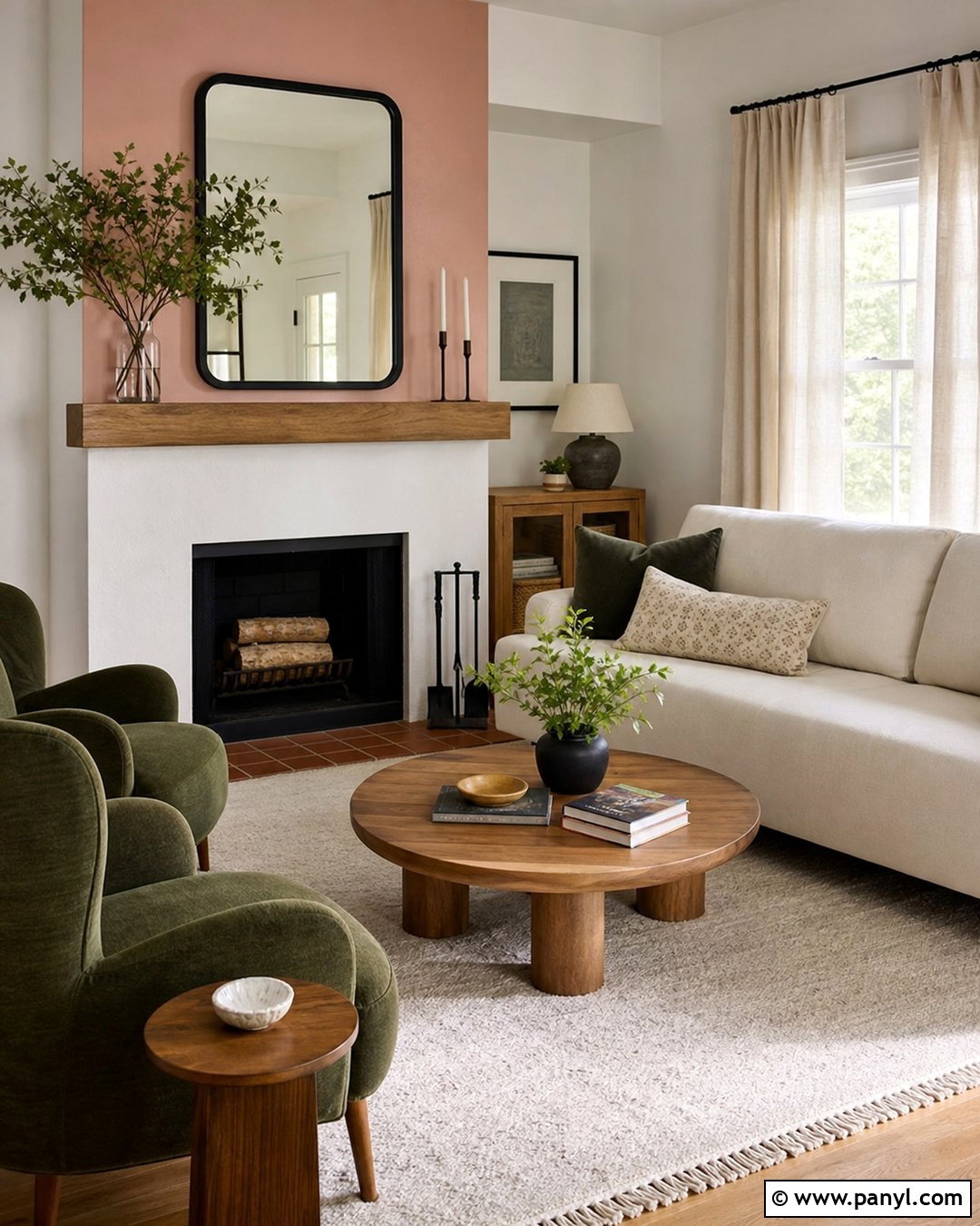 Light Pink Fireplace Accent Wall - 30 Light Pink Accent Wall Ideas