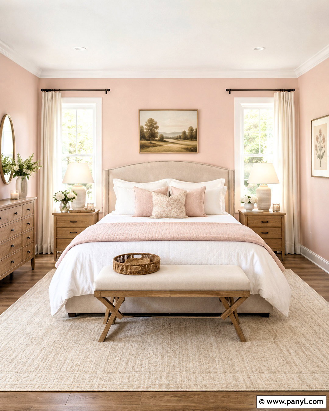 Light Pink Guest Bedroom - 20 light pink room ideas