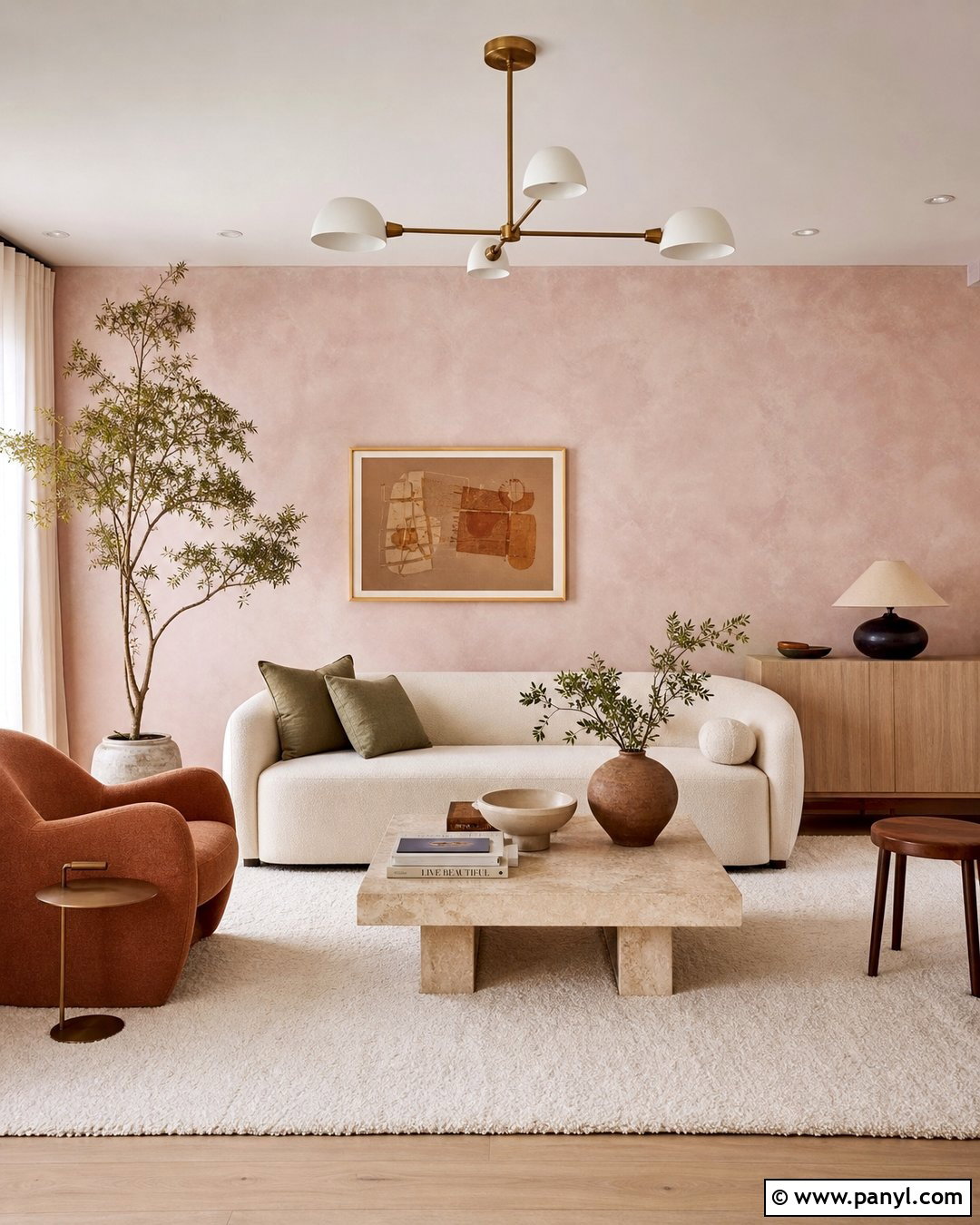 Light Pink Limewash Accent Wall - 30 Light Pink Accent Wall Ideas