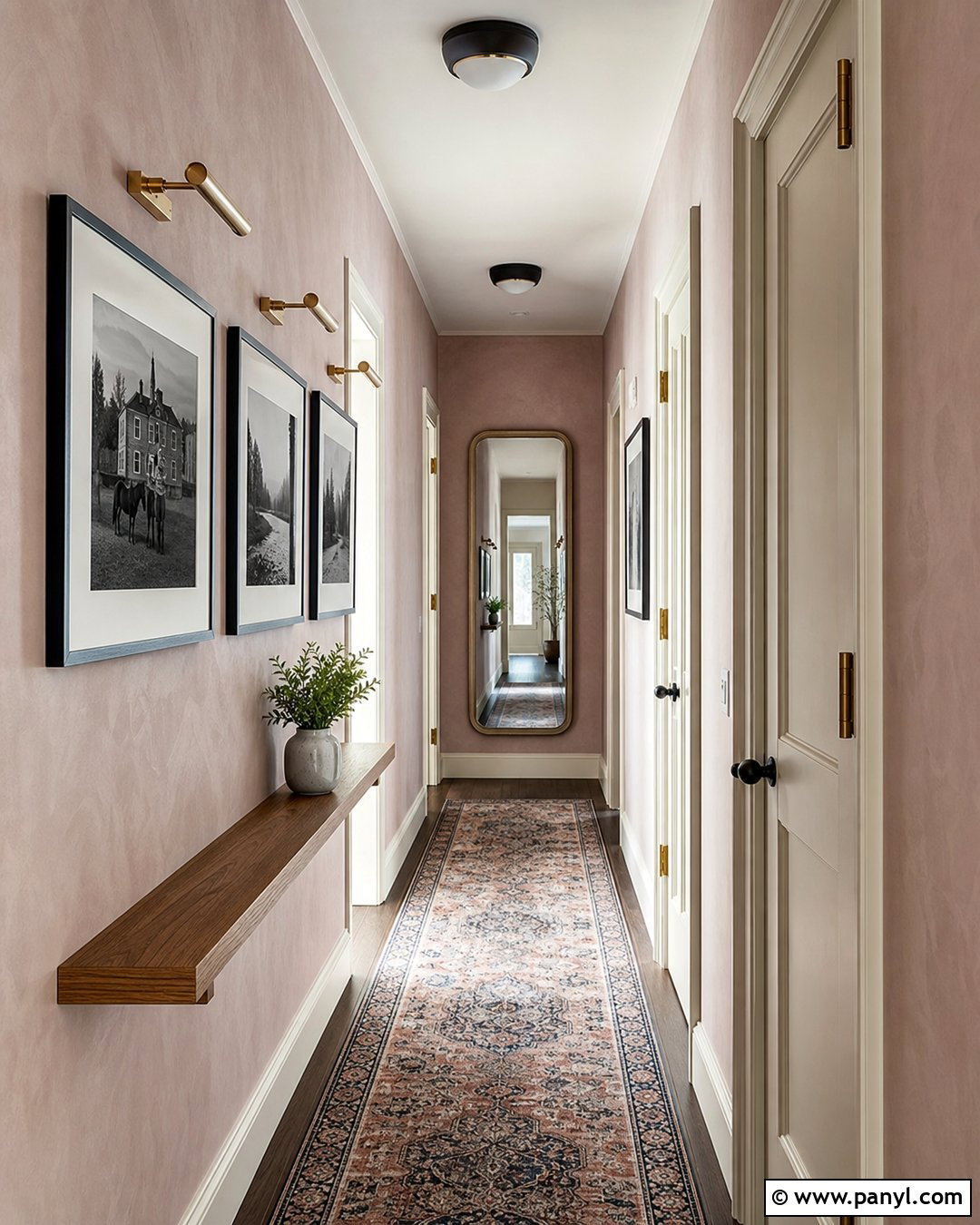 Light Pink Limewash Hallway - 25 Light Pink Limewash Walls
