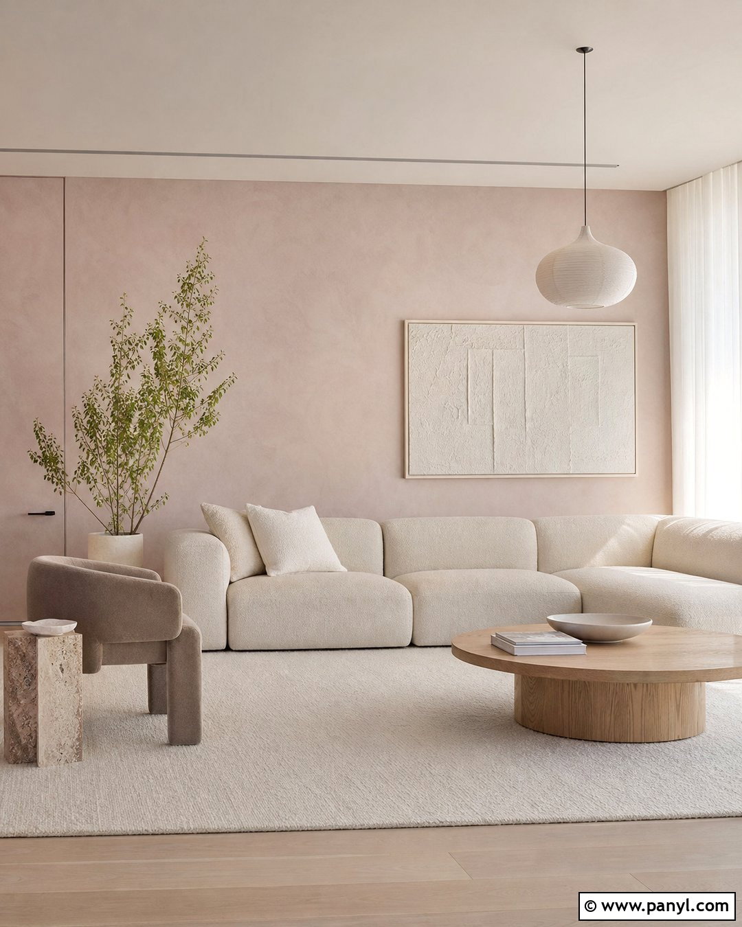 Light Pink Limewash Minimalist Room - 25 Light Pink Limewash Walls