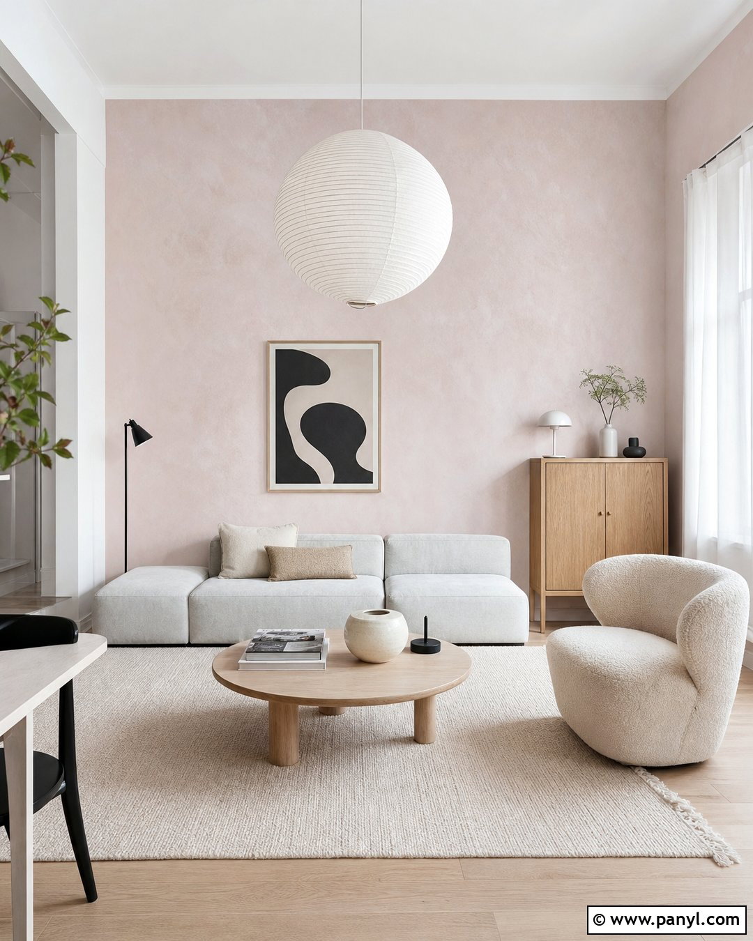 Light Pink Limewash Scandinavian Room - 25 Light Pink Limewash Walls