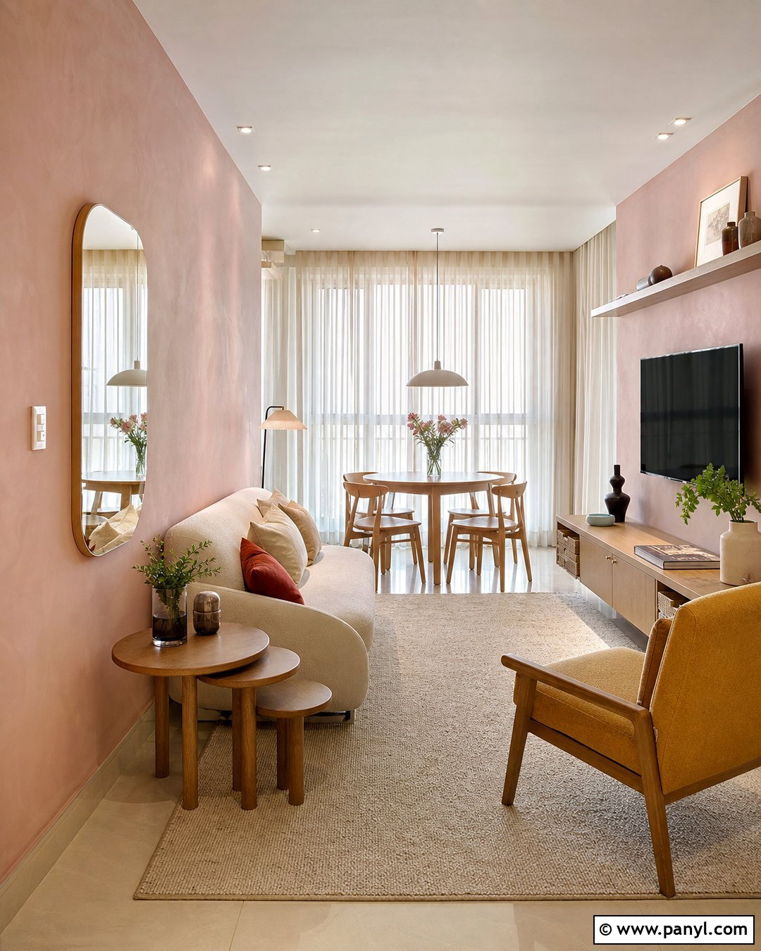 Light Pink Limewash Small Apartment - 25 Light Pink Limewash Walls