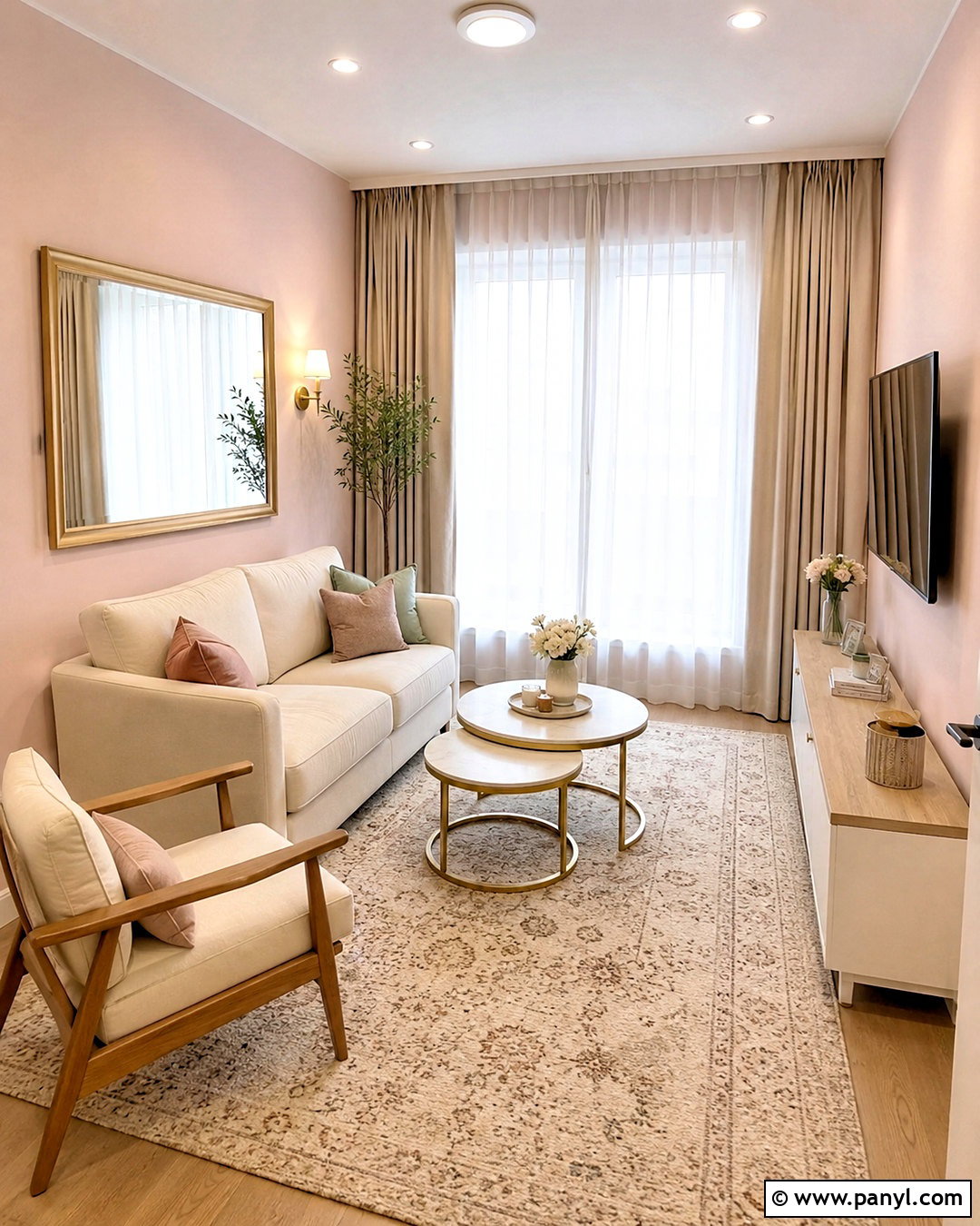 Light Pink Living Room For Small Spaces - 20 light pink living room ideas