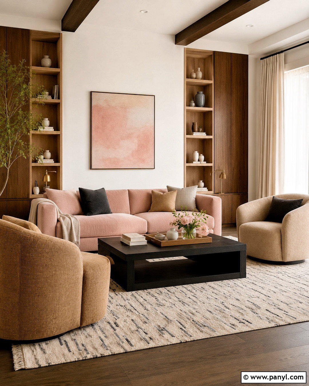 Light Pink Living Room With Pink Sofa - 20 light pink living room ideas