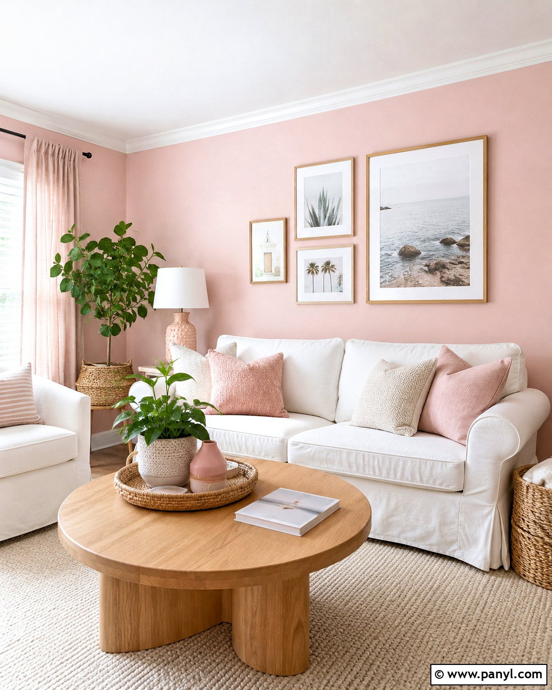 Light Pink Living Room With White Furniture - 20 light pink living room ideas