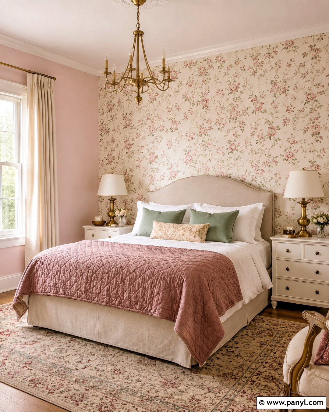 Light Pink Room With Floral Wallpaper - 20 light pink room aesthetic ideas