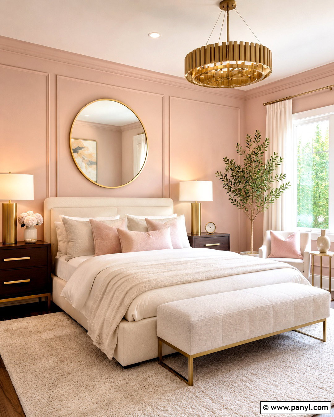 Light Pink Room With Gold Accents - 20 light pink room ideas