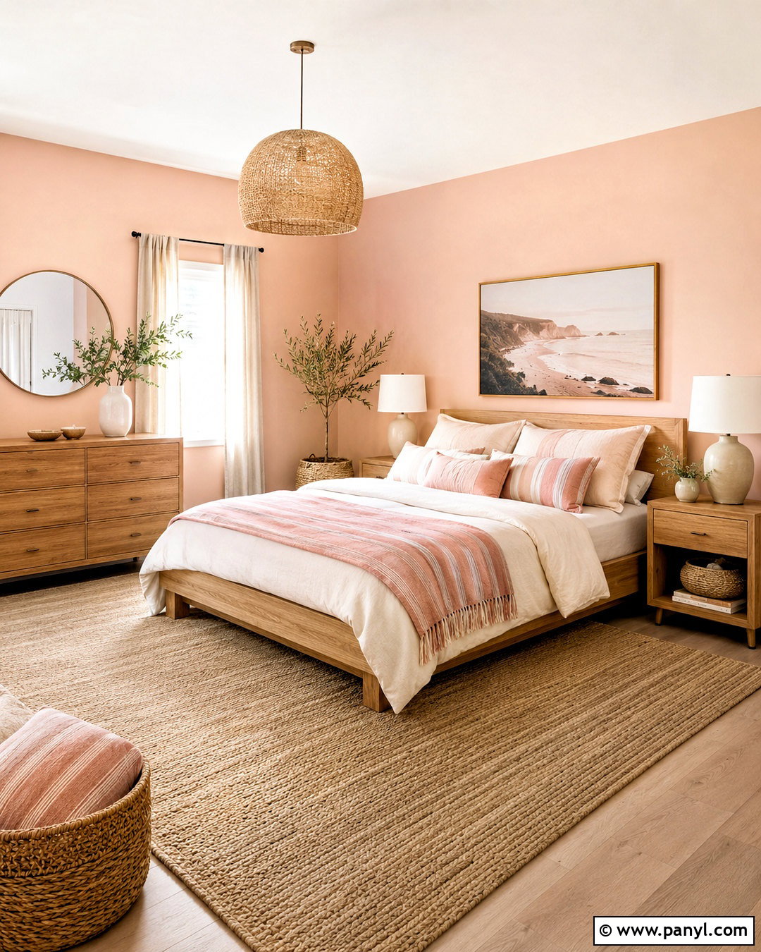 Light Pink Room With Natural Wood - 20 light pink room aesthetic ideas