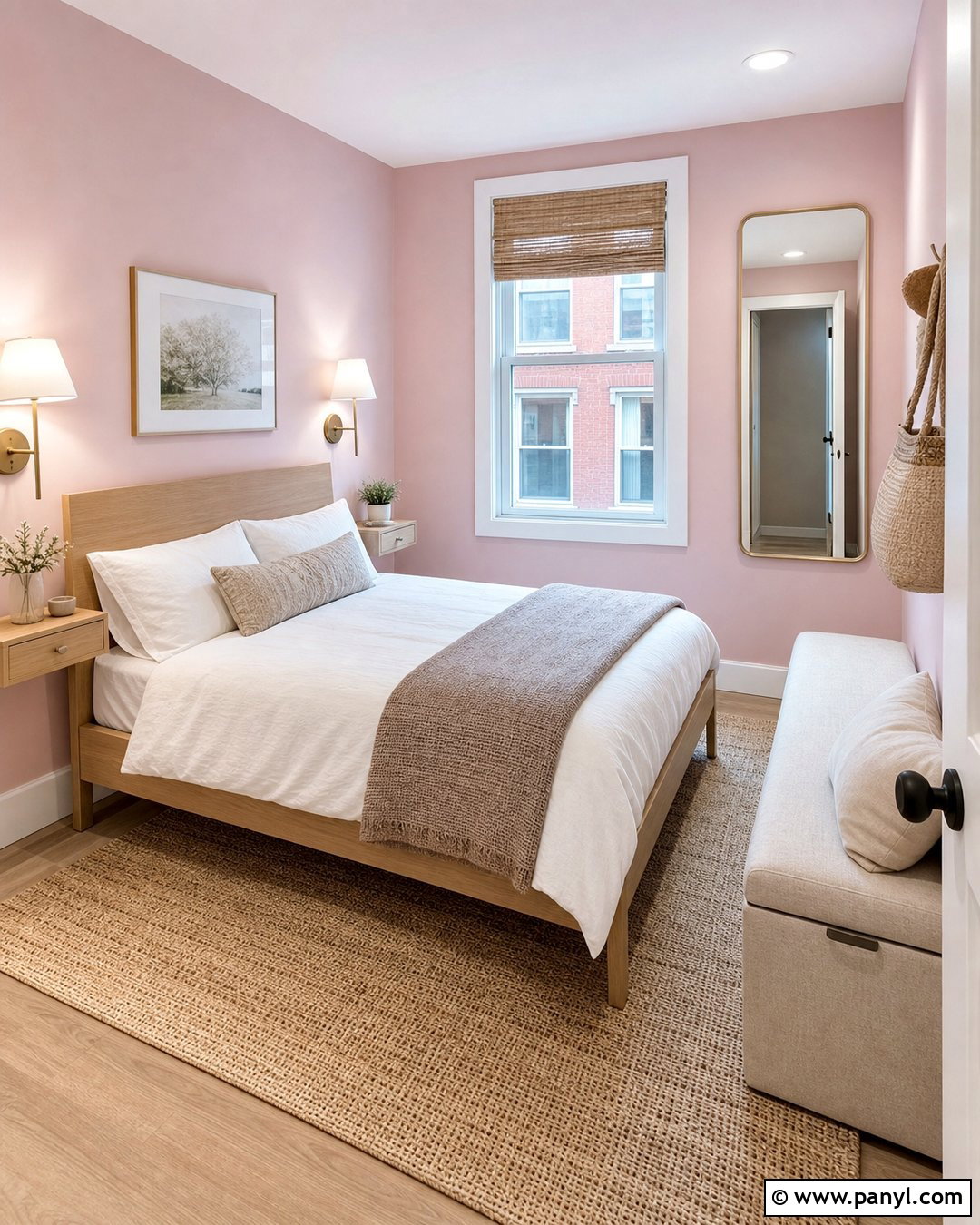 Light Pink Small Bedroom Walls With Mirrors - 35 Light Pink Room Walls