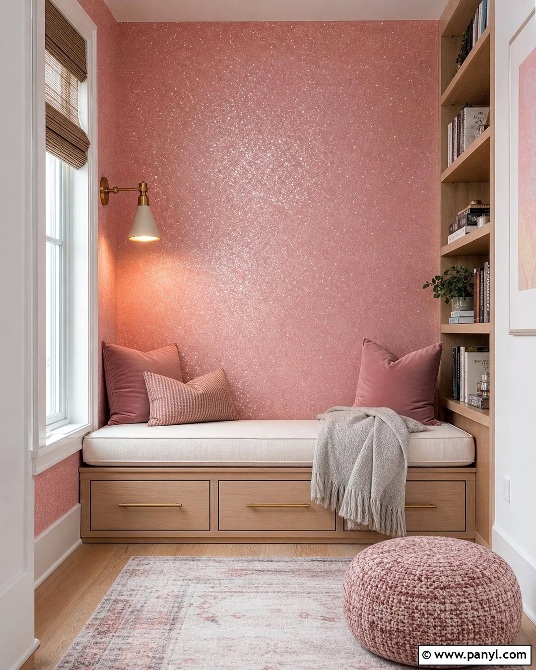 Light Pink Sparkle Reading Nook - 20 Pink Sparkle Paint For Walls