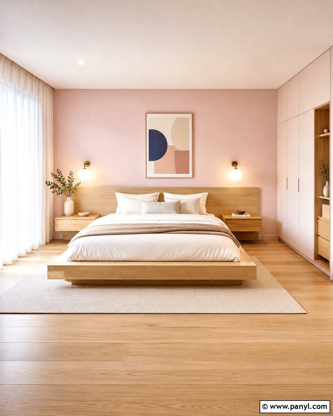 Light Pink Walls With Minimalist Decor - 20 light pink walls bedroom ideas