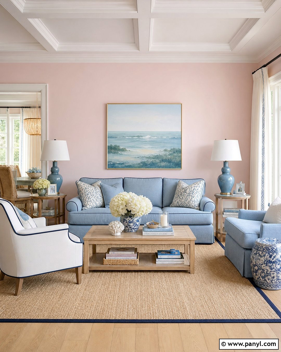 Light Pink Walls With Powder Blue Decor - 30 Light Pink Wall Color Ideas