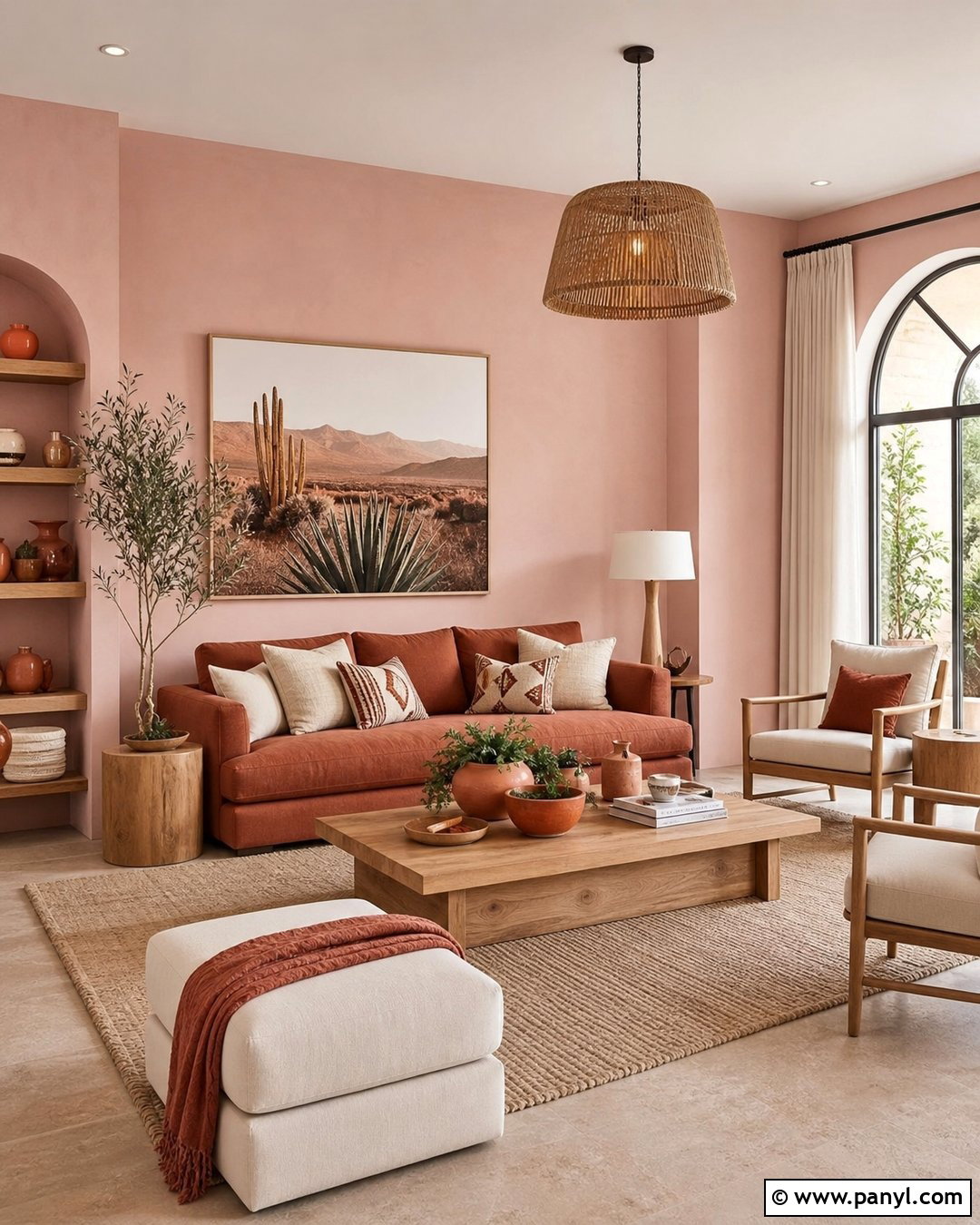 Light Pink Walls With Terracotta Decor - 30 Light Pink Wall Color Ideas
