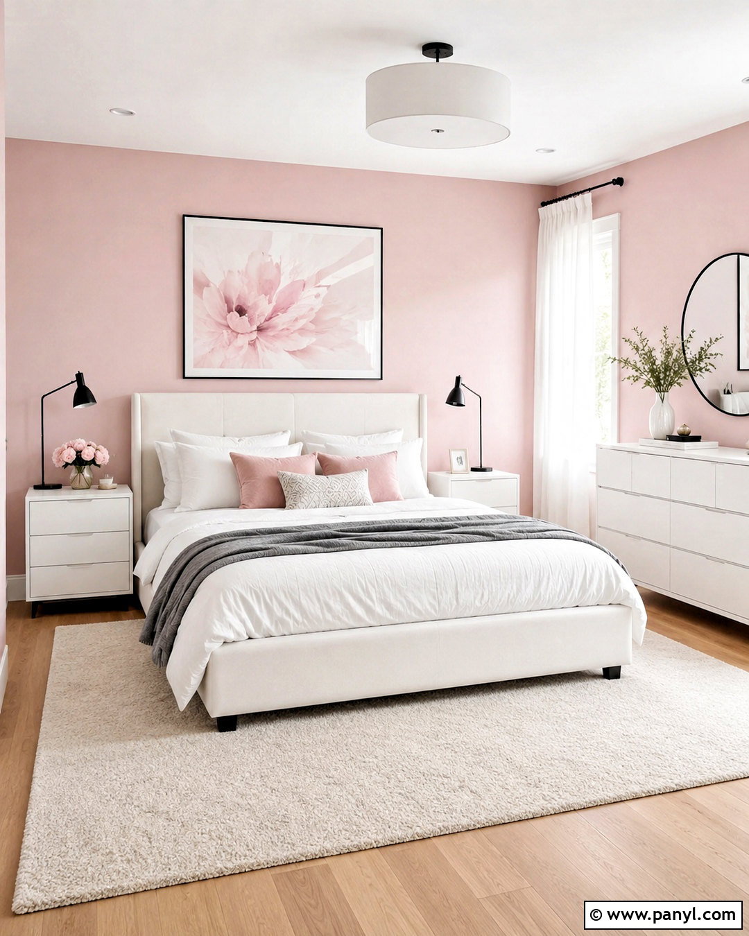 Light Pink Walls With White Furniture - 20 light pink walls bedroom ideas