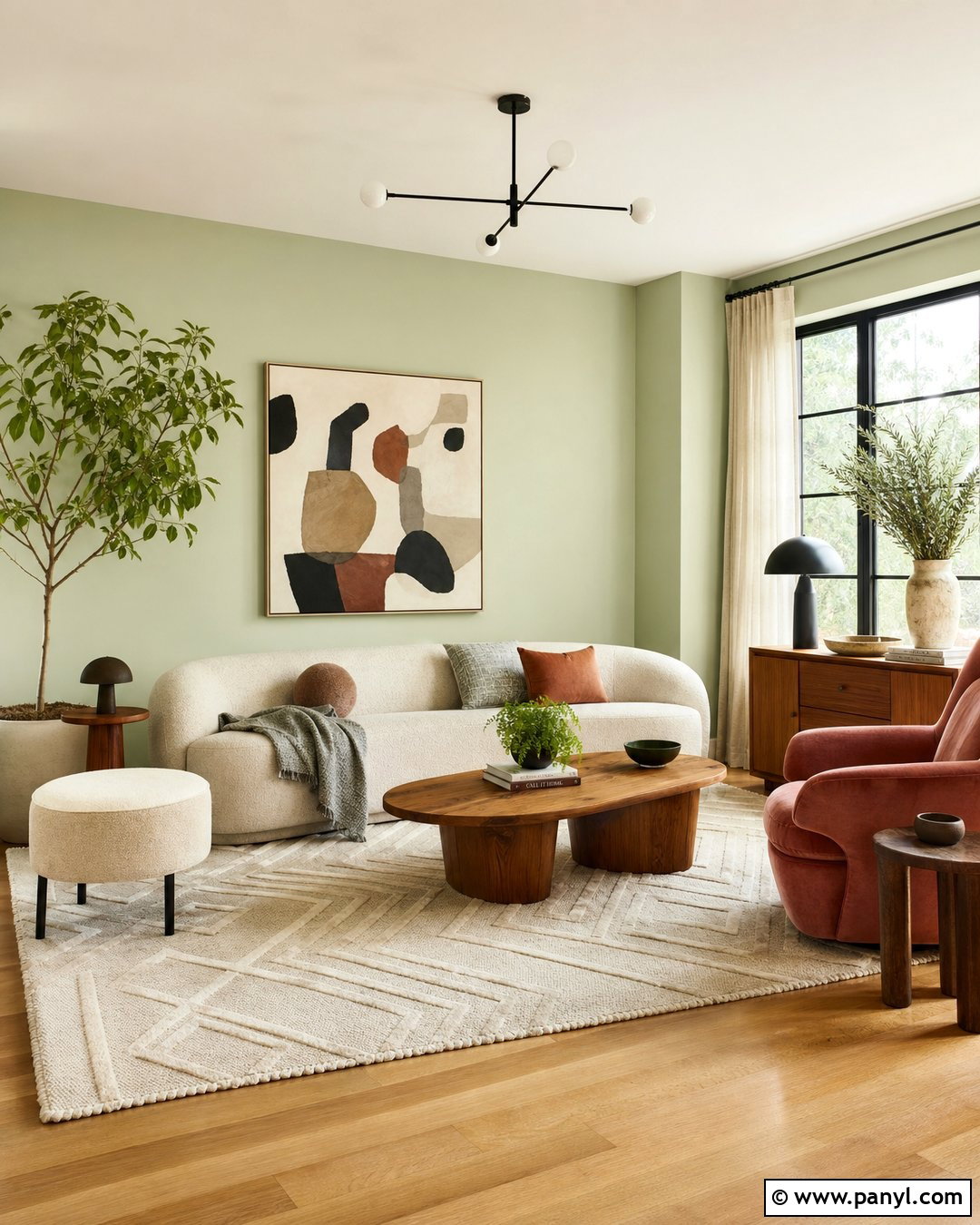 Light Pistachio Green Living Room - 35 light green wall paint ideas