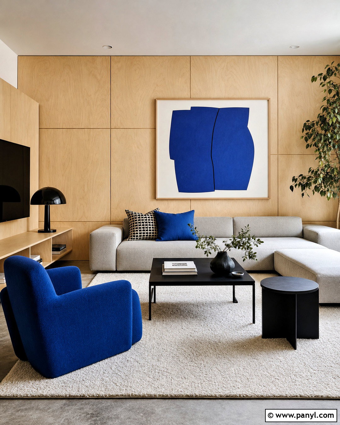 Light Plywood Panel Wood Accent Wall - 20 wood accent wall living room ideas