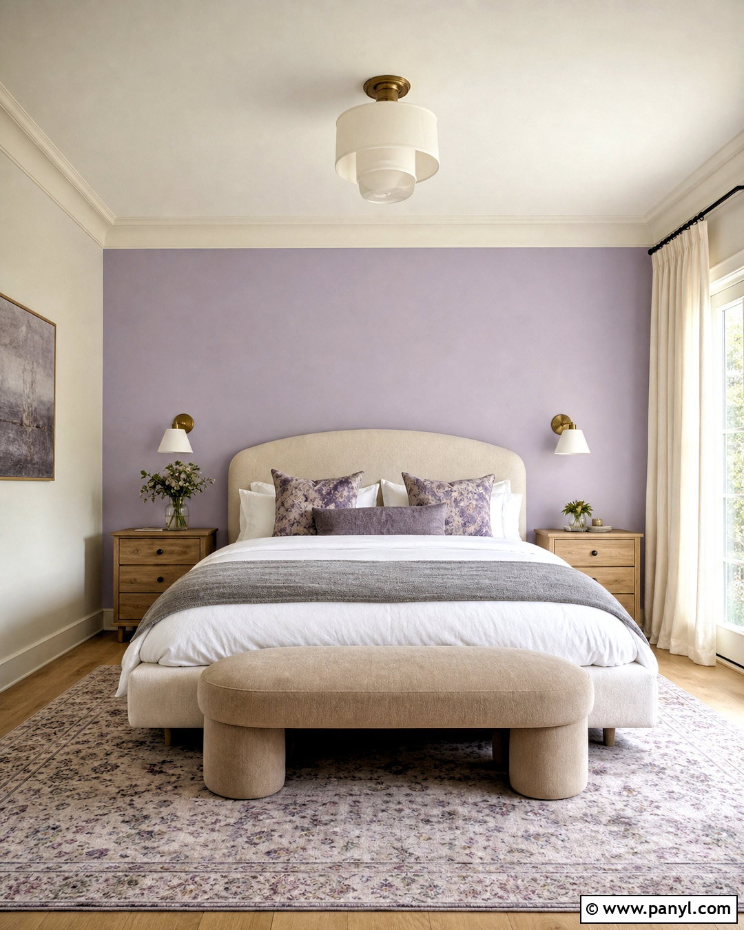 Light Purple Accent Wall Bedroom - 20 light purple room ideas