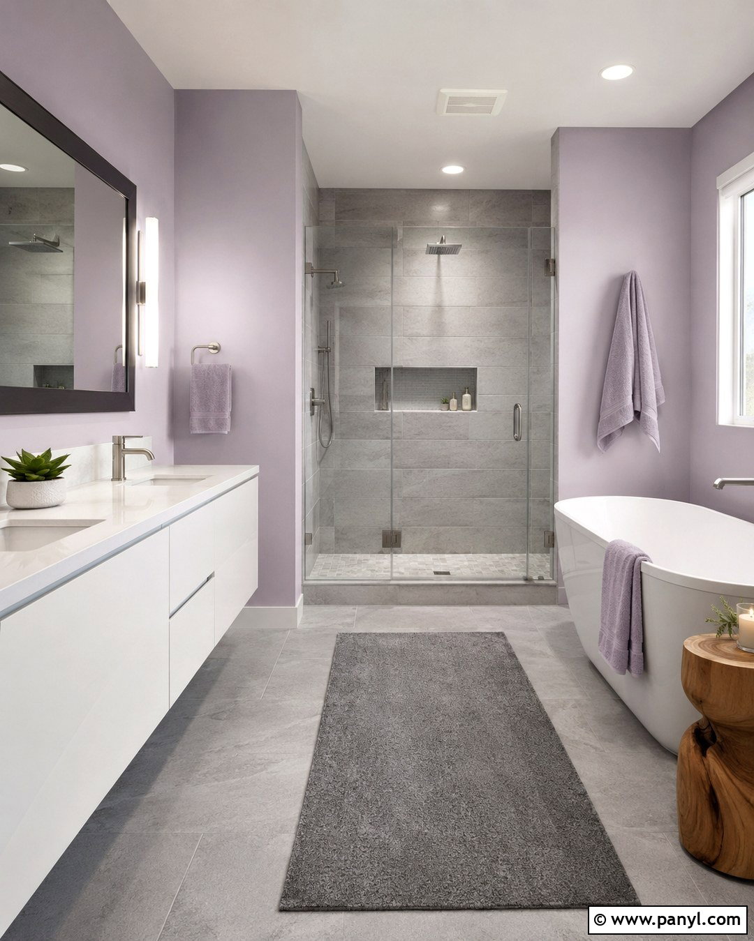 Light Purple Bathroom Walls With Gray Tile - 20 Light Purple Bathroom Walls