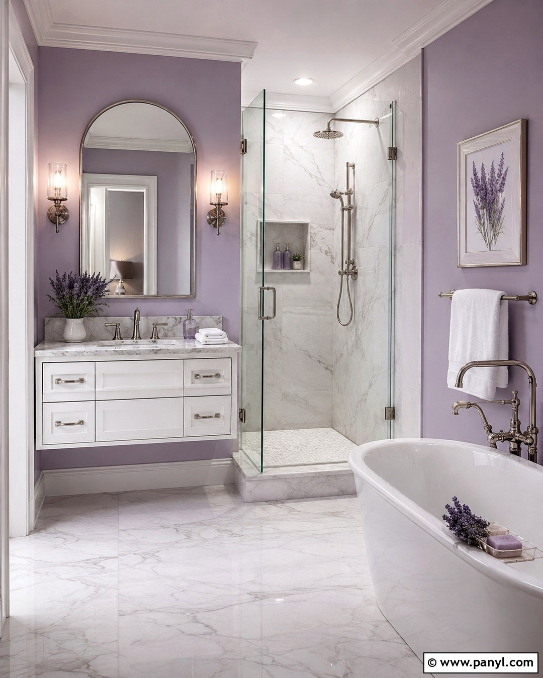 Light Purple Bathroom Walls With Marble - 20 Light Purple Bathroom Walls