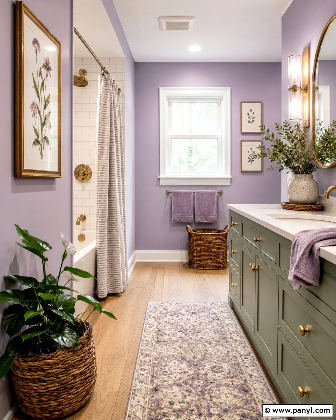 Light Purple Bathroom Walls With Sage Green - 20 Light Purple Bathroom Walls