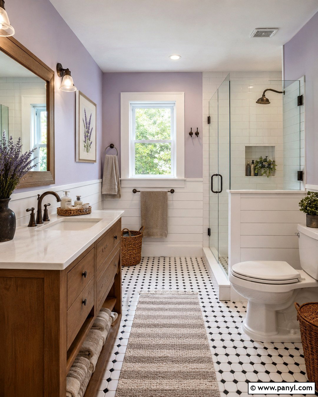Light Purple Bathroom Walls With White Shiplap - 20 Light Purple Bathroom Walls