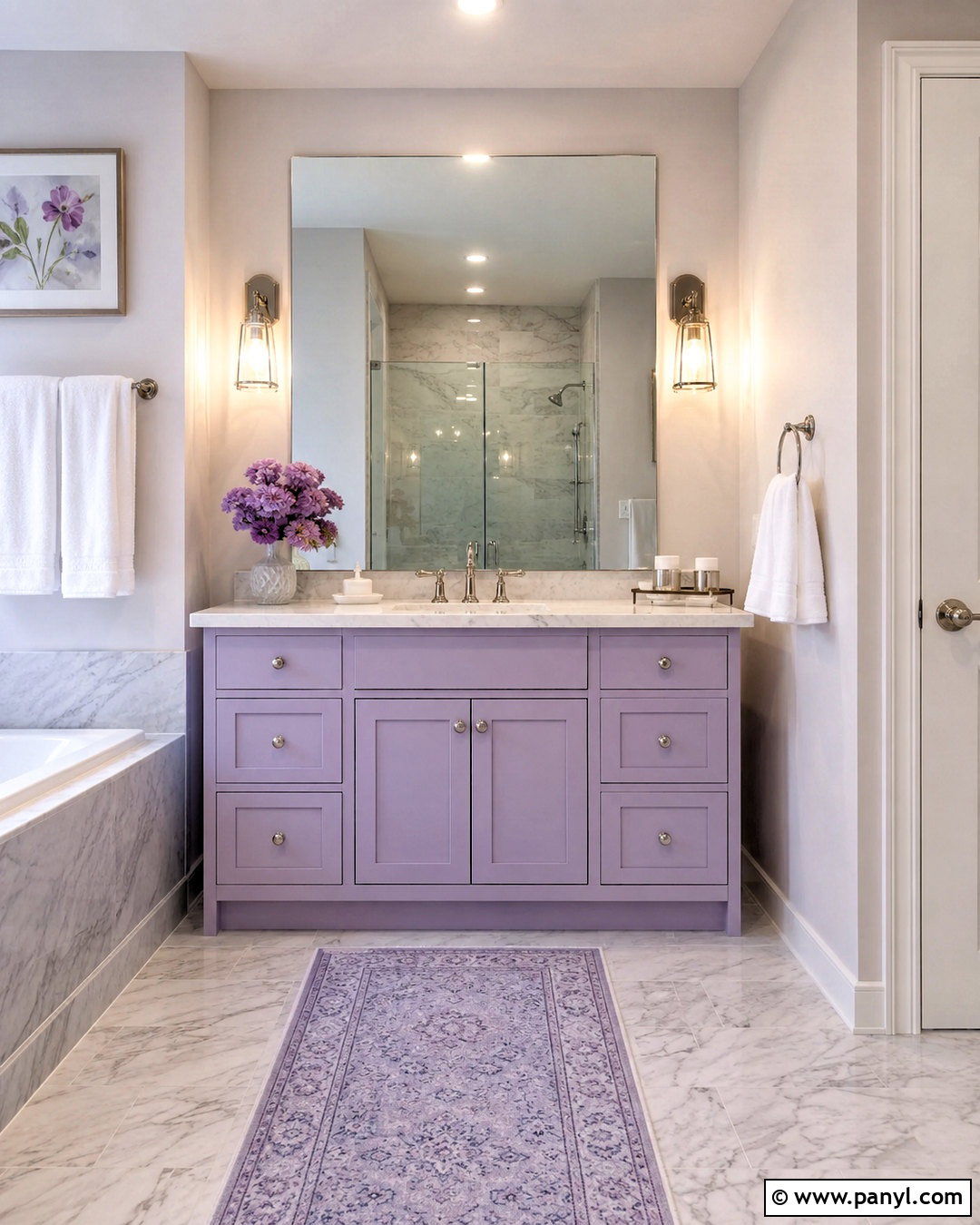Light Purple Bathroom With Lilac Vanity - 20 light purple bathroom ideas
