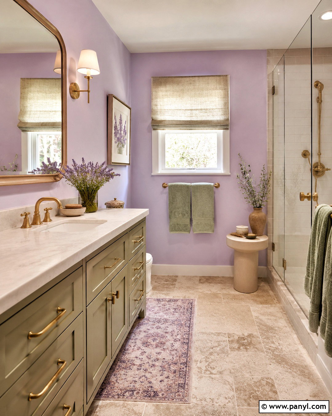 Light Purple Bathroom With Sage Green - 20 light purple bathroom ideas